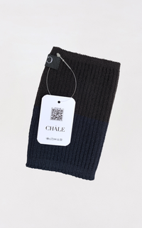 Scarf Cap Inner Rajut Premium Black-Dark Navy