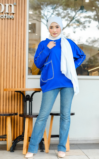 Blouse Sharina Top Electric Blue