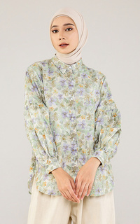 Kemeja Bloom Shirt Green