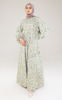 Gamis Bloom Maxi Dress Green