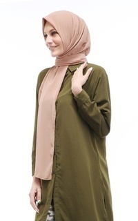 Pashmina Sakilah Hijab Pashmina Ceruty Baby Doll Wanita Polos Relaxed Fit - Cream Cream-543736