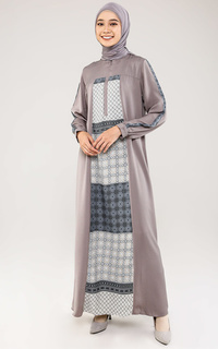 Gamis Hanifa Dress Moms Grey