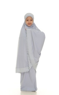 Mukena Signature Wardah Kids Light Grey 