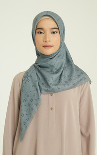 Hijab Motif Scarf Monogram Misty Grey