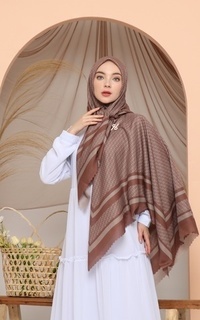 Printed Scarf SAMANTA SERIES CHOCO