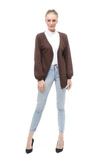 Cardigan Cardigan Fashion Wanita Loose Fit Design Kasual Premium Quality - Coklat Tua Coklat Tua-545939