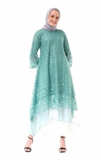 Long Dress Aliyah Long Dress Modern Motif Bunga High Quality Premium - Wardah Wardah-546101