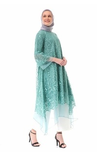 Long Dress Aliyah Long Dress Modern Motif Bunga High Quality Premium - Wardah Wardah-546104