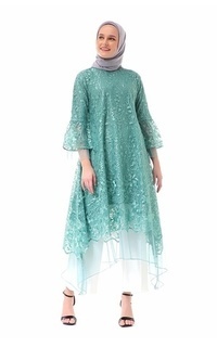 Long Dress Aliyah Long Dress Modern Motif Bunga High Quality Premium - Wardah Wardah-546105