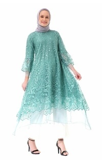 Long Dress Aliyah Long Dress Modern Motif Bunga High Quality Premium - Wardah Wardah-546106