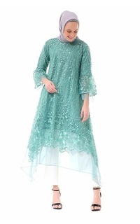 Long Dress Aliyah Long Dress Modern Motif Bunga High Quality Premium - Wardah Wardah-546107