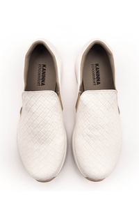 Sepatu Kaninna NEW SKY women slip on in White Broken White-546376