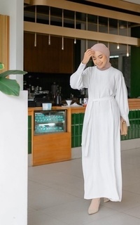 Gamis Mulan Long Dress White