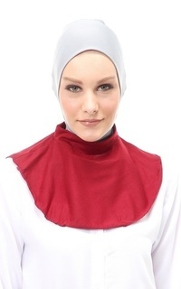 Manset Afifah Manset Leher Polos Muslimah Casual Relaxed Fit - Maroon Maroon-547092