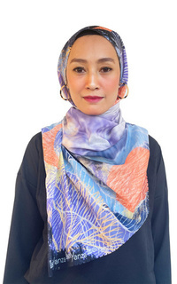 Printed Scarf Moonlight Scarf Starry purple Starry purple-548115