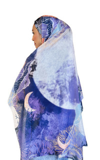 Printed Scarf Moonlight Scarf Starry purple Starry purple-548116