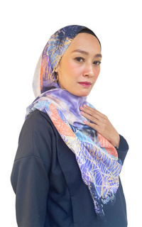 Printed Scarf Moonlight Scarf Starry purple Starry purple-548118
