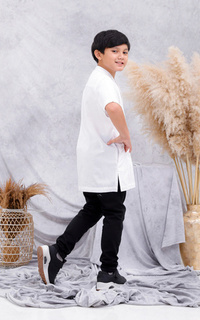 kids' clothing Koko Rayhan lengan pendek - White M