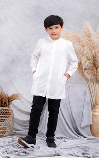 Pakaian Anak Koko Rayhan lengan panjang - White M