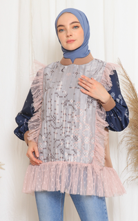 Blus Sylvana Blouse Silver