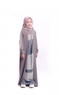 Long Dress Hanifa Dress Kids Grey