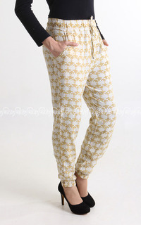 Pants Drawstring Beatles Pants yellow-5501