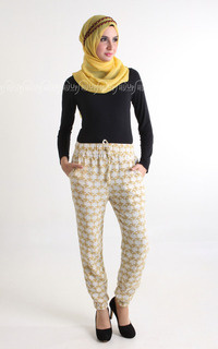 Pants Drawstring Beatles Pants yellow-5502