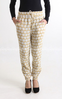 Pants Drawstring Beatles Pants yellow-5503