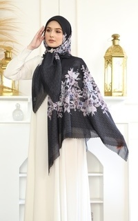 Printed Scarf MOHALA SERIES BLACK