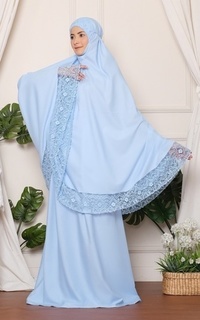 Praying Set Broderie Izzah Turqoise 