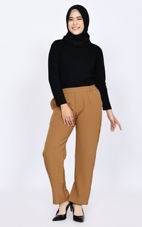 Celana Longpant Office Baggy Azkia Brown