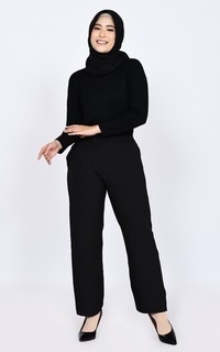 Celana Longpant Office Baggy Azkia Black