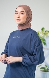 Blouse Audisay | HD Bell Sleeve T-Shirt 100% Cotton, Navy