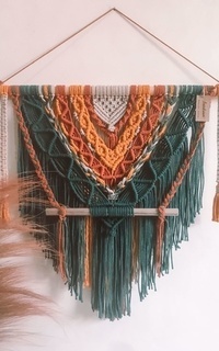 Kebutuhan Rumah Tangga Pre Order 7hari Middle Macrame Wall Hanging in Green