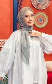 Hijab Motif Mozaic series in Grey