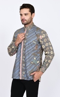 Shirt Banyu Biru Batik Kemeja