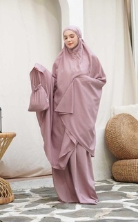 Mukena New Tiara 377 Aira Nazma Maxi Dusty Purple