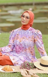 Blus Zahra Peplum Top - Purple