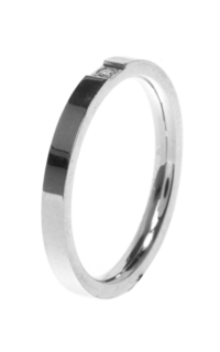 Jewelry Cincin Titanium Aksesoris Wanita Design Simple Elegant Look Premium Quality - Silver Silver-557509