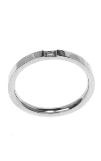 Jewelry Cincin Titanium Aksesoris Wanita Design Simple Elegant Look Premium Quality - Silver Silver-557510