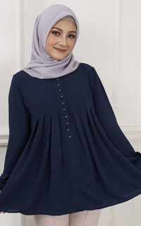 Blus Maetha - Blouse Wanita Lengan Panjang Lovara Navy-560605