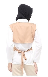 Blouse Atasan Blouse Long Sleeve Wanita Muslimah Motif Polos Regular Fit - Mocca Mocca-563190