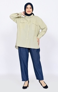 Blouse Blouse Linen Farah Mint-563920
