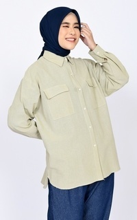 Blouse Blouse Linen Farah Mint-563921