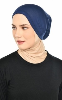 Scarf Cap Mybamus Bawika Elastic Ciput Multifungsi Navy M15477