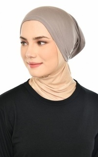 Scarf Cap Mybamus Bawika Elastic Ciput Multifungsi Light Gray Misty M1547