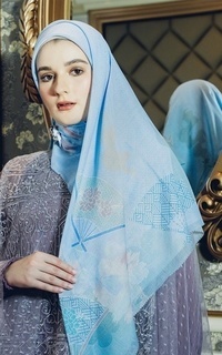 Hijab Motif Derma Scarf - Lasem Blue