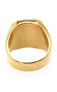 Jewelry Daisy Aksesoris Pria Wanita Cincin Desain Kotak Material Titanium ORIGINAL - Gold Glossy Gold Glossy-570875