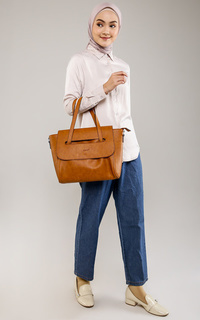 Bag CALEP - Hand Bag Wanita BIG LUXIE Series - Caramel