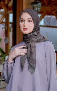Hijab Motif Orchid Series - Cocoa Brown